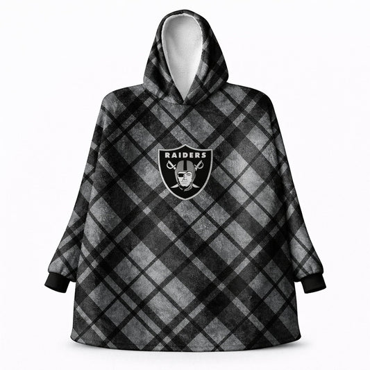 Las Vegas Raiders NFL Team Cozy Sherpa Hoodie - One Size Fits Most