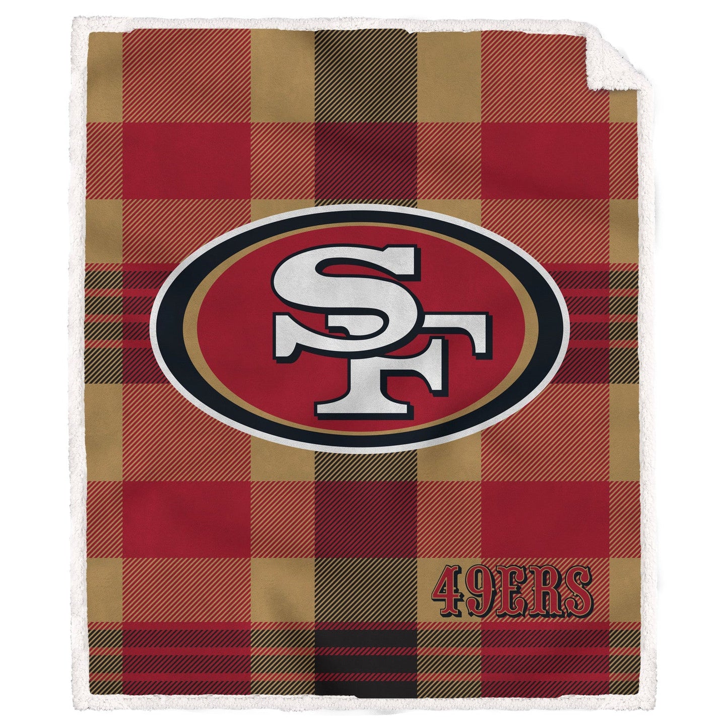 San Francisco 49ers NFL Team Classic Plaid Blanket 60x70