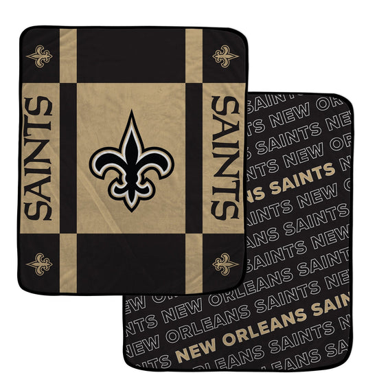 New Orleans Saints NFL Team Reversible Soft Throw 50x60