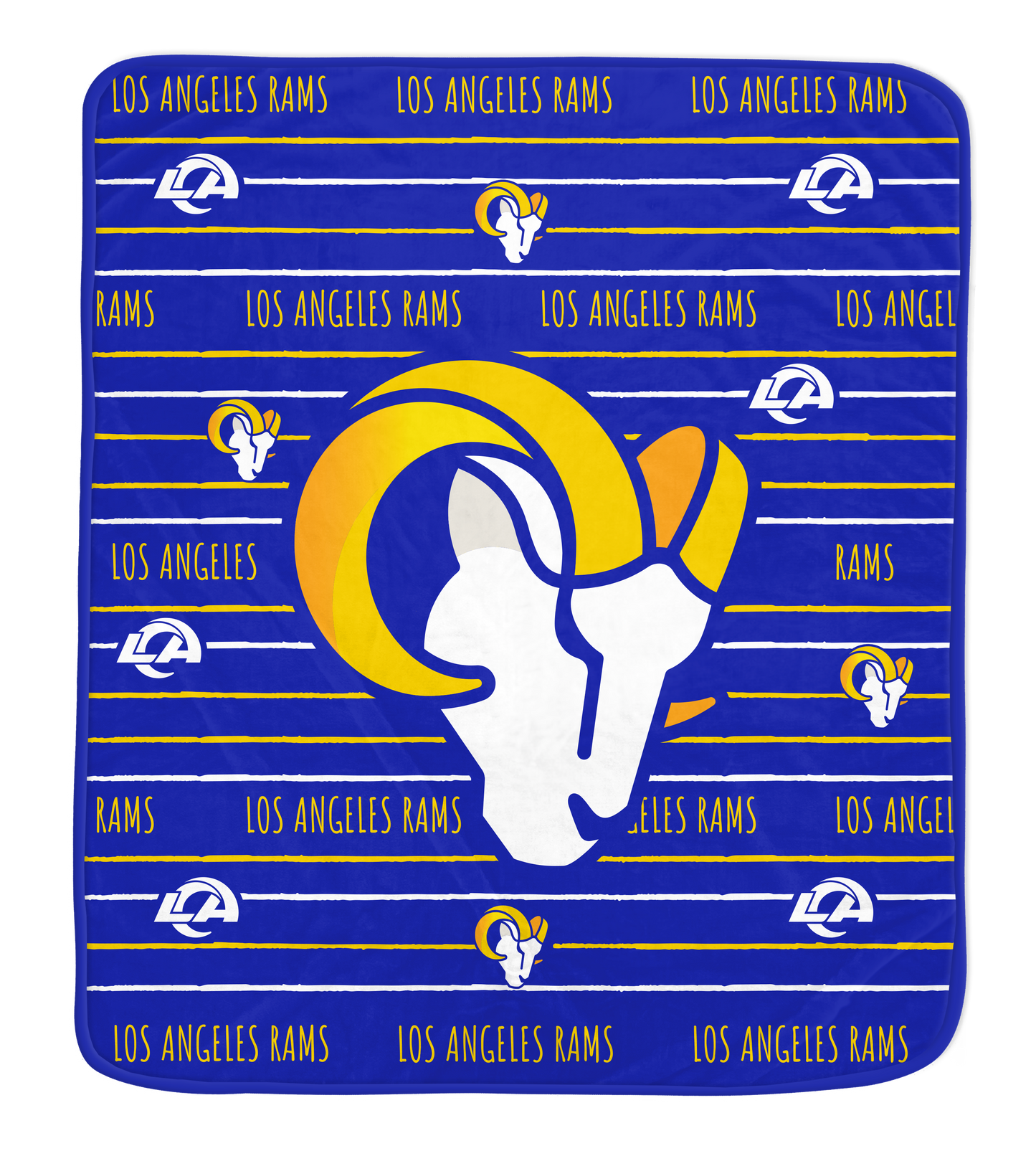 Los Angeles Rams NFL Team Center Stripe Logo Throw 50x60