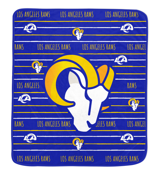 Los Angeles Rams NFL Team Center Stripe Logo Throw 50x60