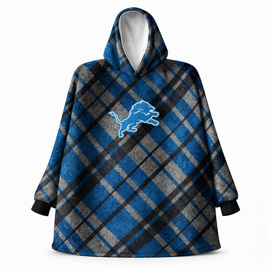 Detroit Lions NFL Team Cozy Sherpa Hoodie - One Size Fits Most