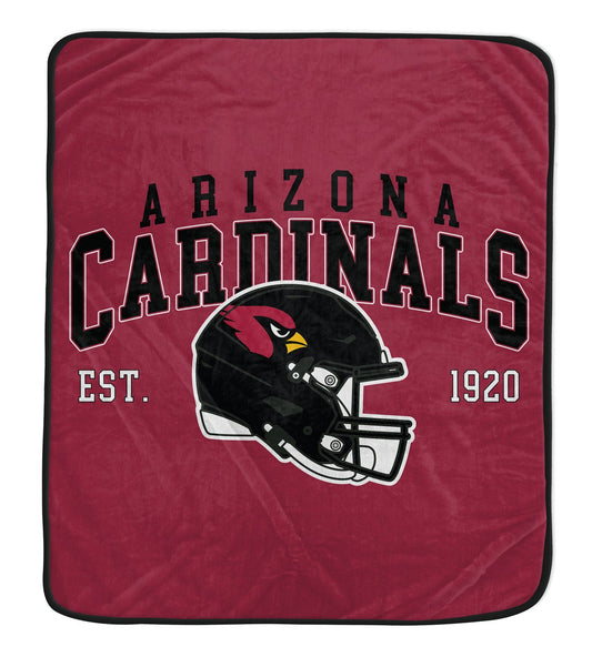 Arizona Cardinals NFL Team Vintage Helmet Cozy Throw 50x60