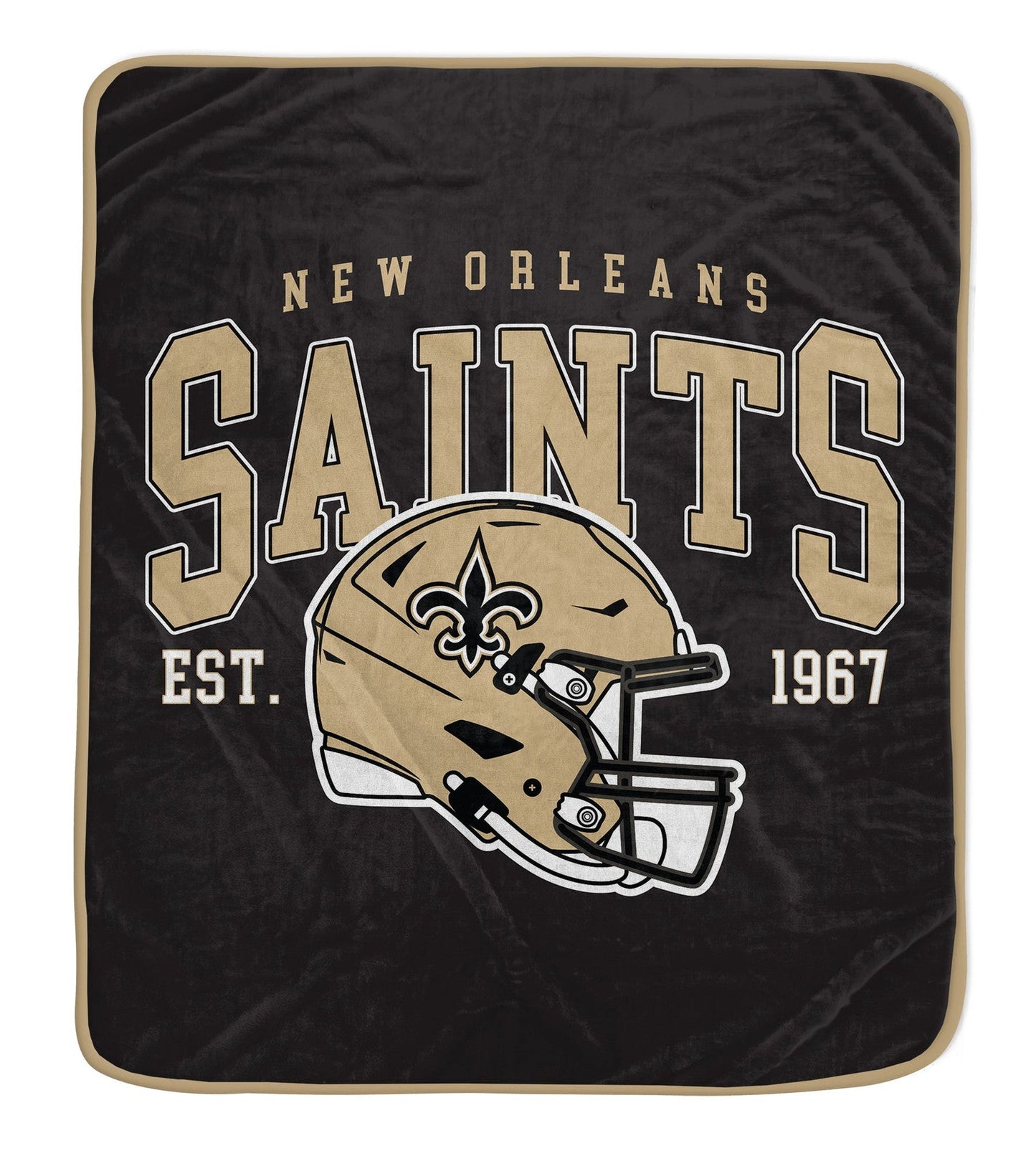 New Orleans Saints NFL Team Vintage Helmet Cozy Throw 50x60