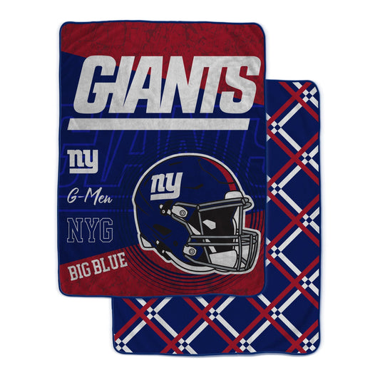 New York Giants NFL Team Helmet Fleece Blanket 60x80