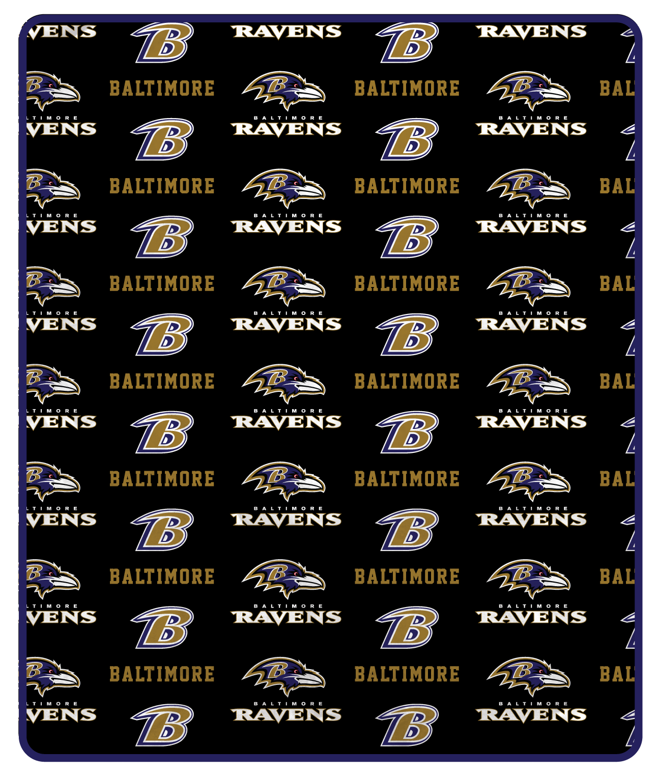 Baltimore Ravens NFL Team Logo Stadium Blanket 60x70