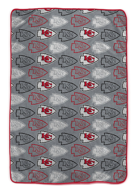 Kansas City Chiefs NFL Team Logomania XL Blanket 66x95