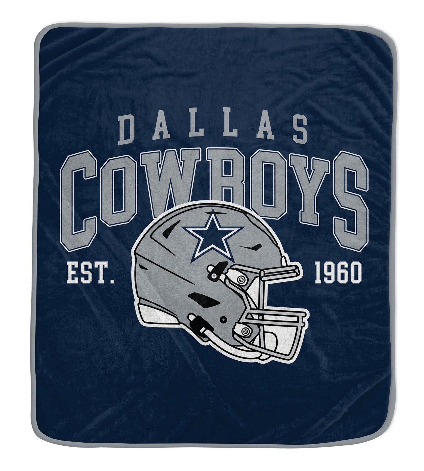 Dallas Cowboys NFL Team Vintage Helmet Cozy Throw 50x60