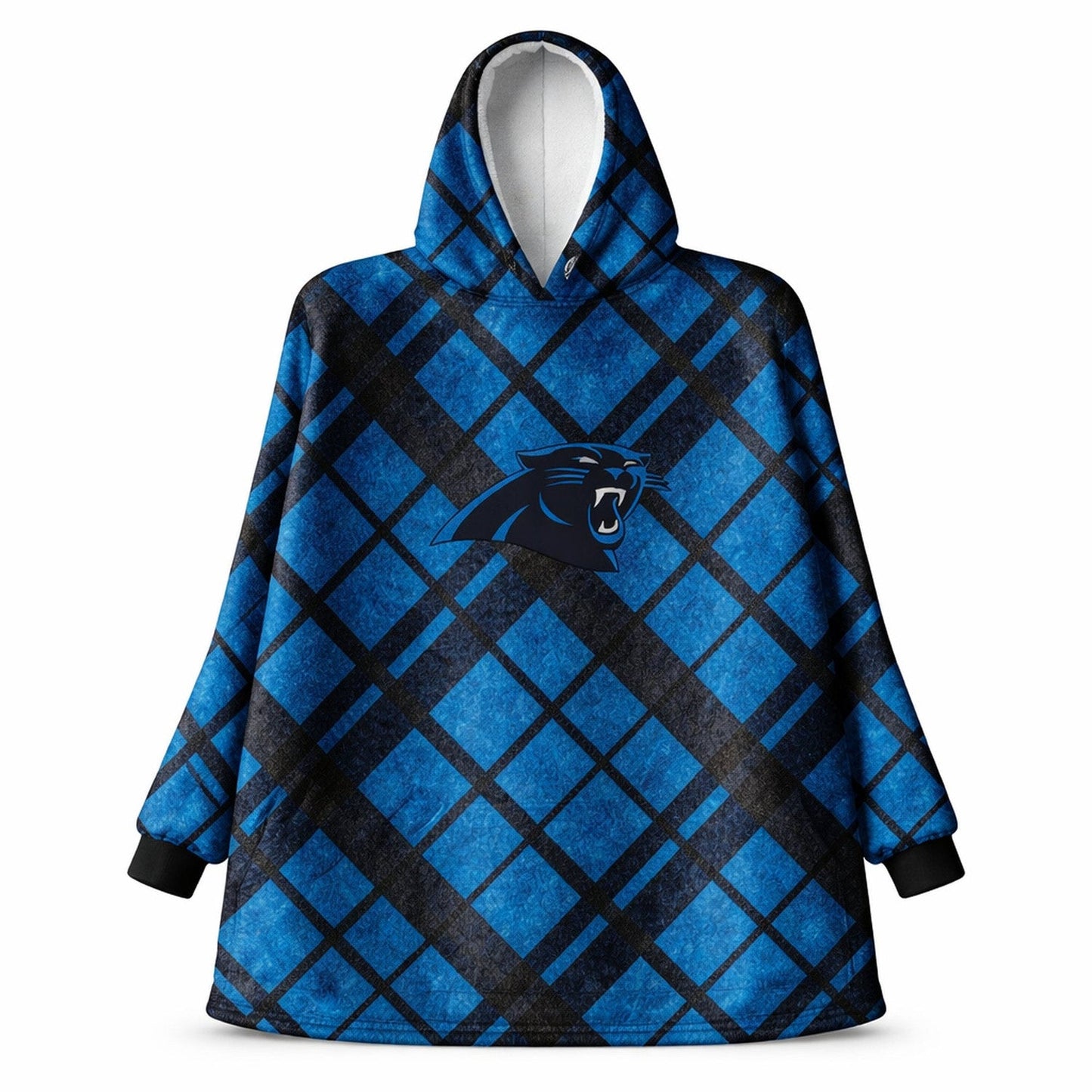 Carolina Panthers NFL Team Cozy Sherpa Hoodie - One Size Fits Most