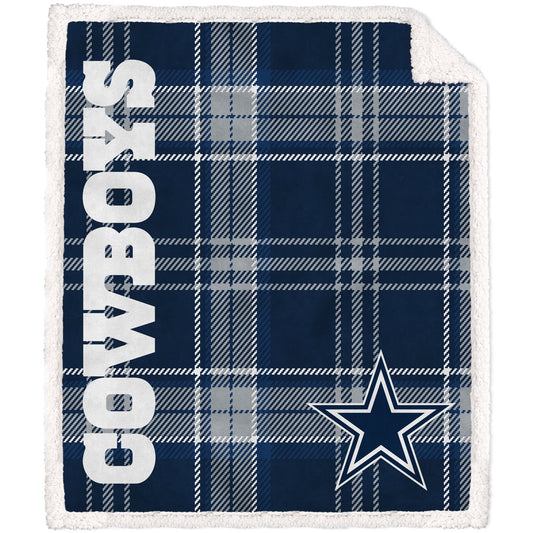 Dallas Cowboys NFL Team Classic Plaid Throw 50x60