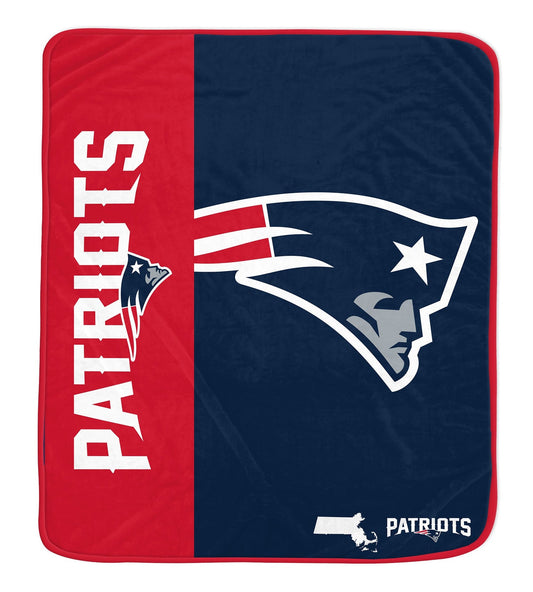 New England Patriots NFL Team Logo Soft Throw 50x60