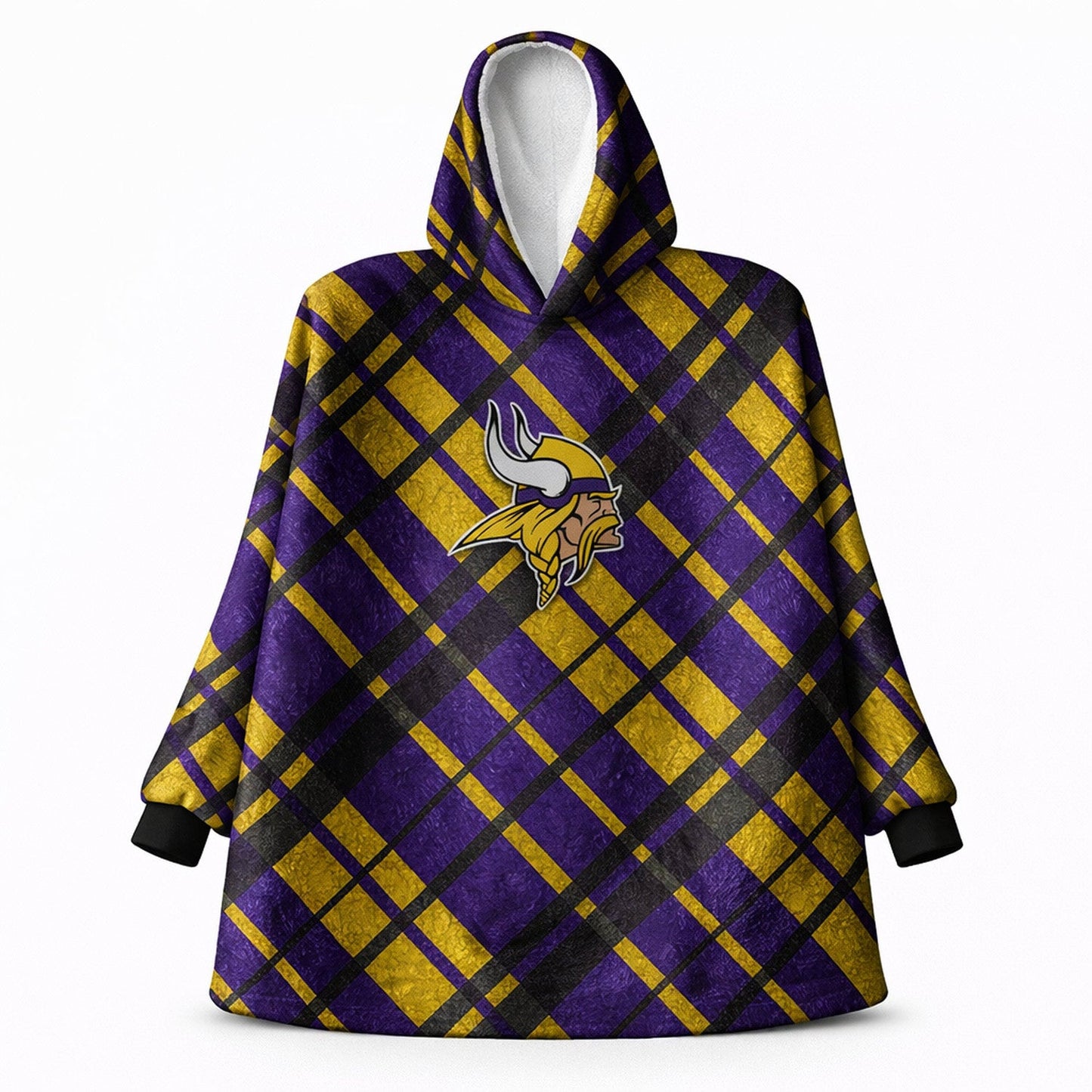 Minnesota Vikings NFL Team Cozy Sherpa Hoodie - One Size Fits Most
