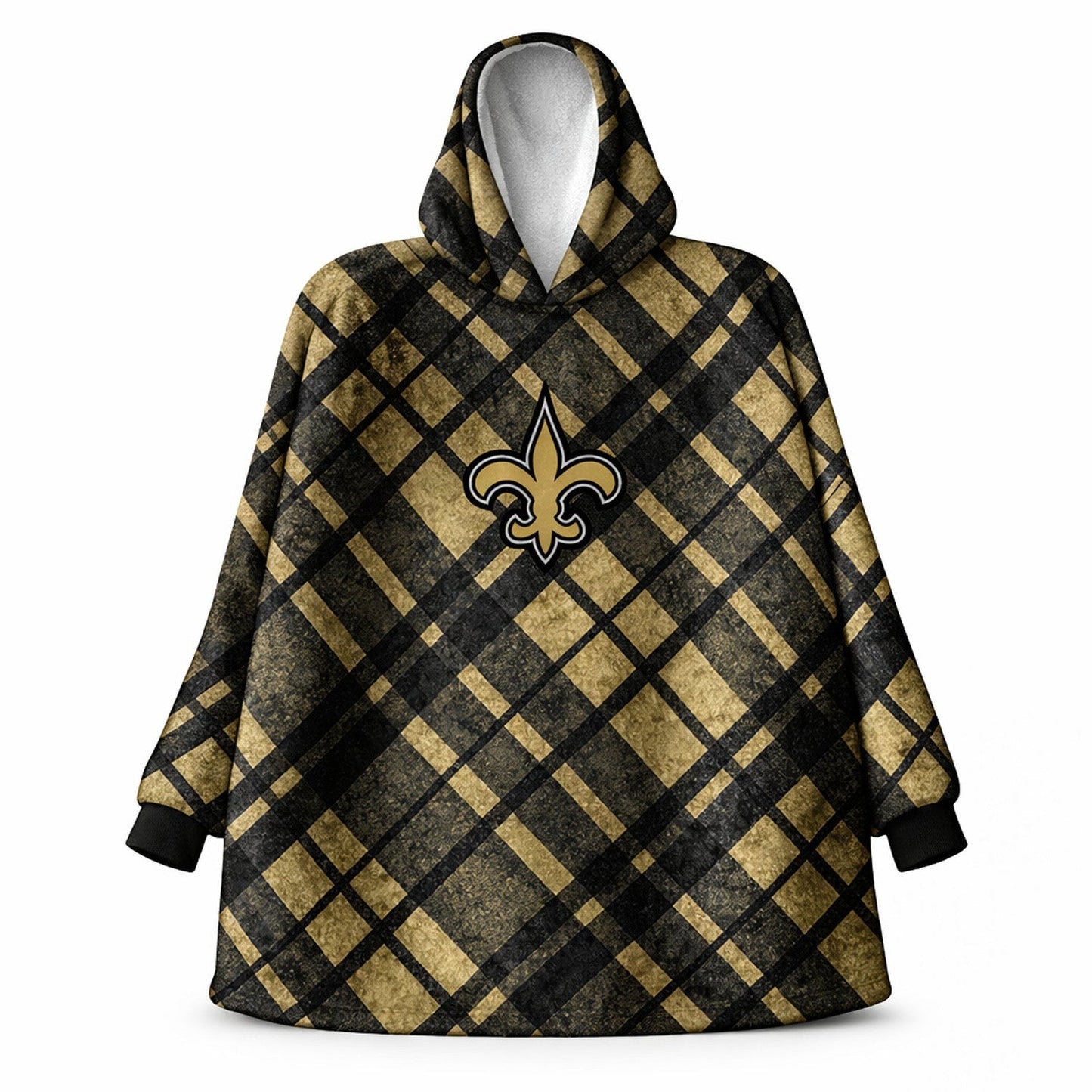 New Orleans Saints NFL Team Cozy Sherpa Hoodie - One Size Fits Most
