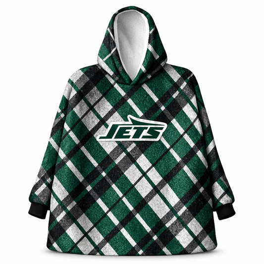 New York Jets NFL Team Cozy Sherpa Hoodie - One Size Fits Most