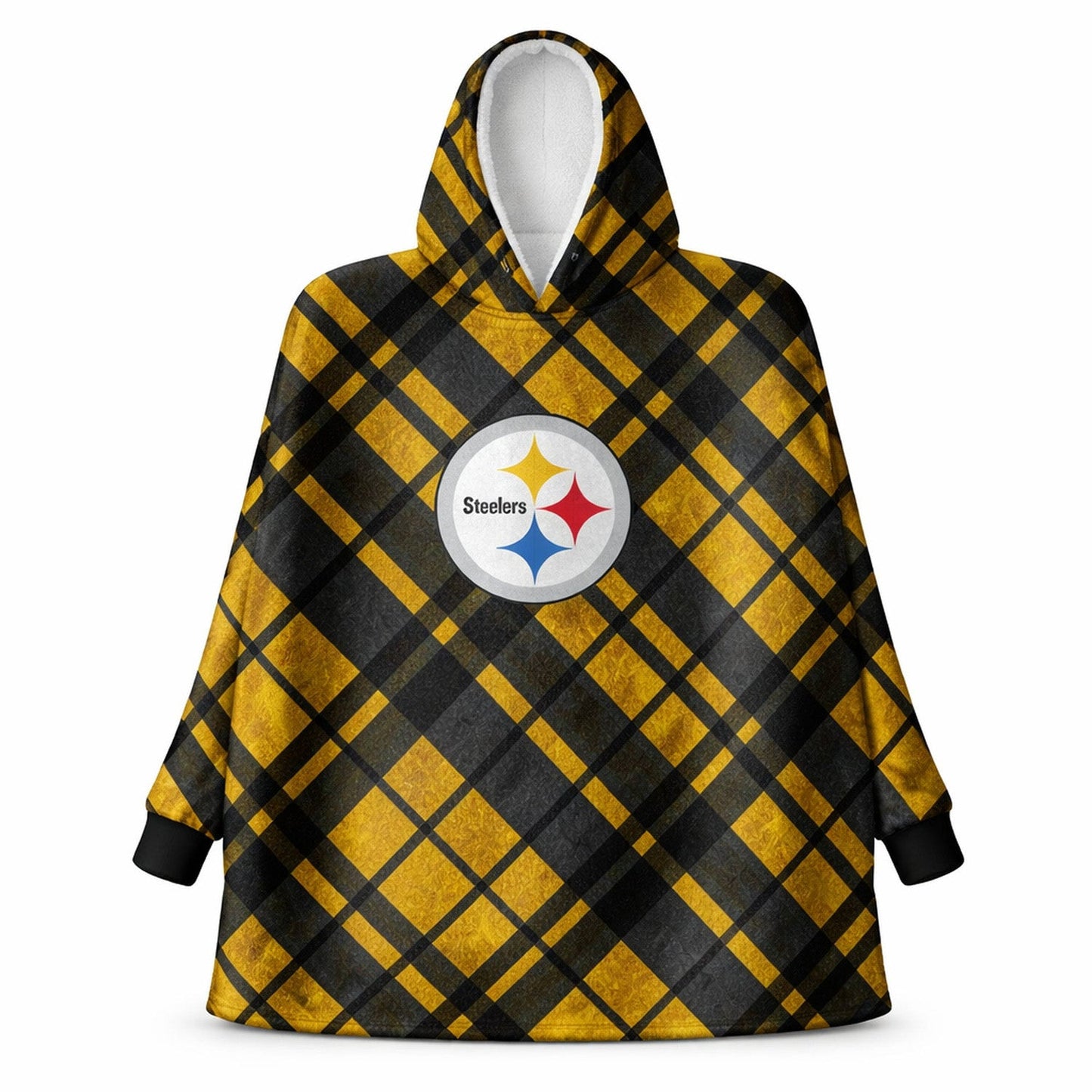 Pittsburgh Steelers NFL Team Cozy Sherpa Hoodie - One Size Fits Most