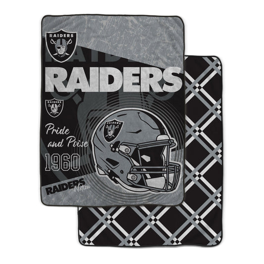 Las Vegas Raiders NFL Team Helmet Fleece Blanket 60x80