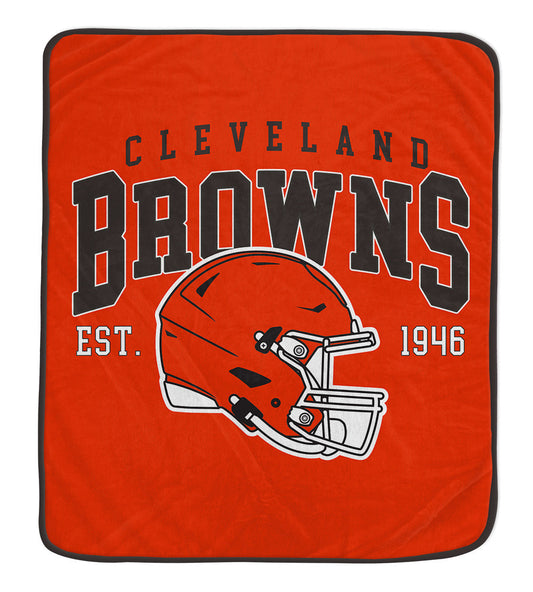 Cleveland Browns NFL Team Vintage Helmet Cozy Throw 50x60