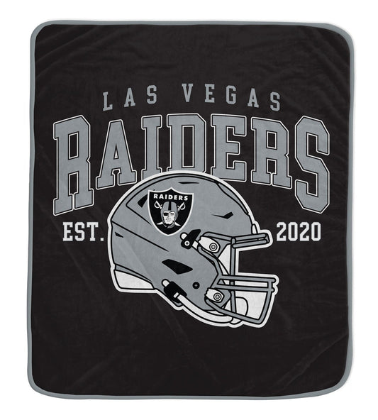 Las Vegas Raiders NFL Team Vintage Helmet Cozy Throw 50x60