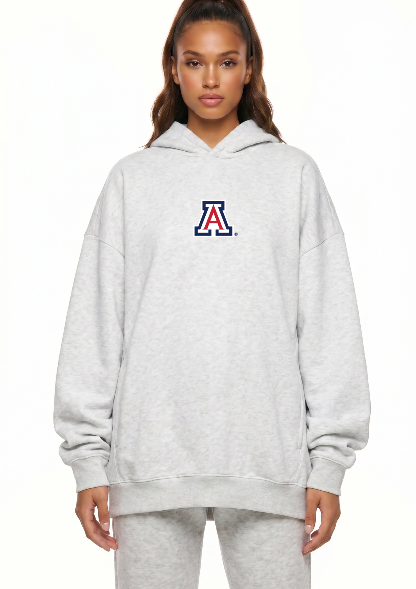 Relaxed Fit Waffle Hoodie Arizona