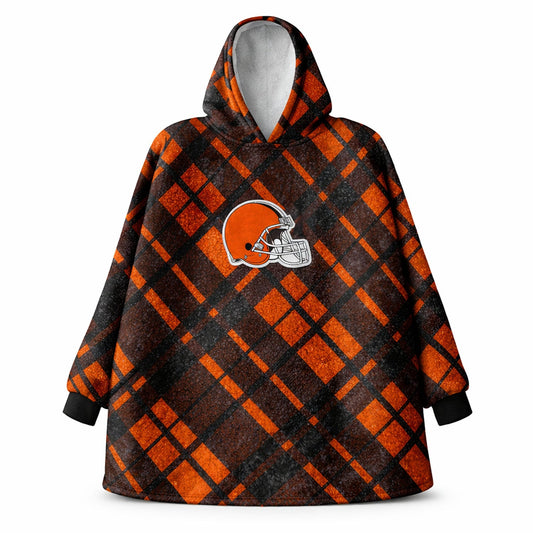 Cleveland Browns NFL Team Cozy Sherpa Hoodie - One Size Fits Most