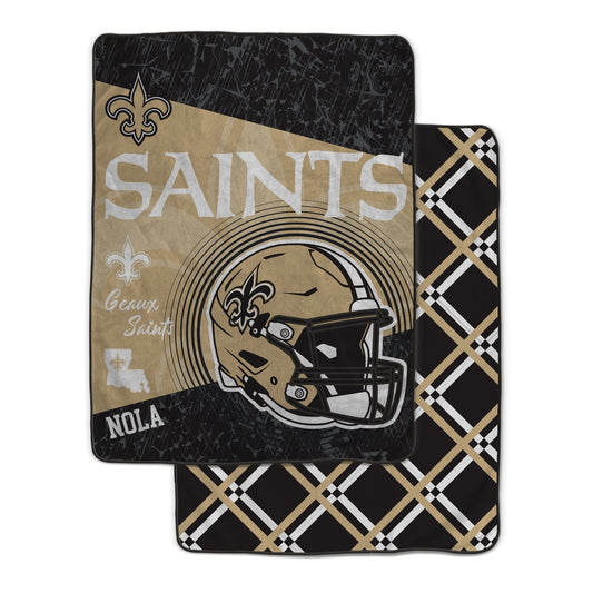 New Orleans Saints NFL Team Helmet Fleece Blanket 60x80