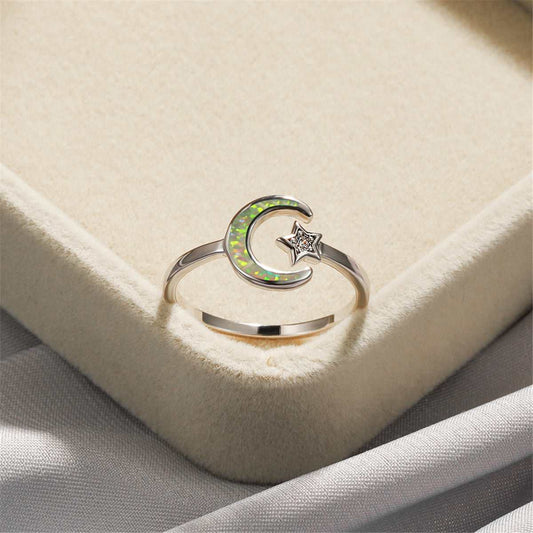 Opal & Cubic Zirconia Celestial Bypass Ring