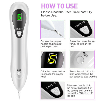 Electric Laser Plasma Pen Mole Removal Dark Spot Remover Skin Wart Tag Tattoo