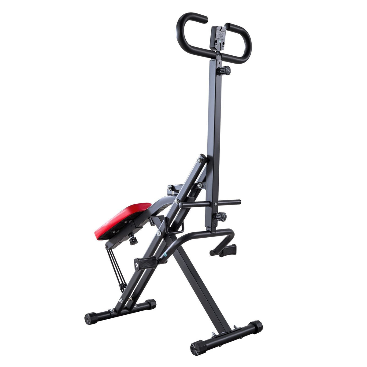 Squat Machine, Deep Squat Rowing Machine for Home, Easy Setup & Foldable Exercise Equipment, Glute Trainer Machine with 3 High-Strength Resistance Bands, Glutes & Leg Home Workout Machine, Black