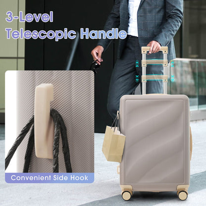 Luggage Set 3 Piece, Lightweight Durable ABS Suitcases with Spinner Wheels and TSA Lock, Carry-on & Checked Travel Luggage (20"/24"/28")