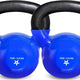 C. 15LB - Dark Blue  Vinyl Coated - Pair