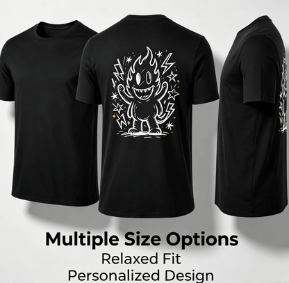 Customized pattern cotton short-sleeve T-shirt, colorful splashing smile print on the back, customizable picture and text personalized T-shirt, men's and women's same style casual loose everyday stre