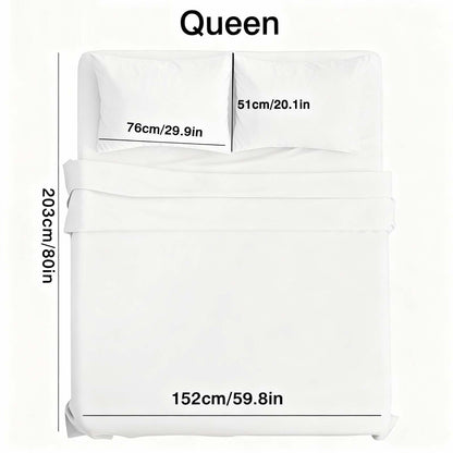 4pcs ultra-soft 85g sheet and pillowcase set, soft solid color, machine washable, suitable for all seasons, Christmas comfortable bedding set, available for single, double, king, and queen beds.