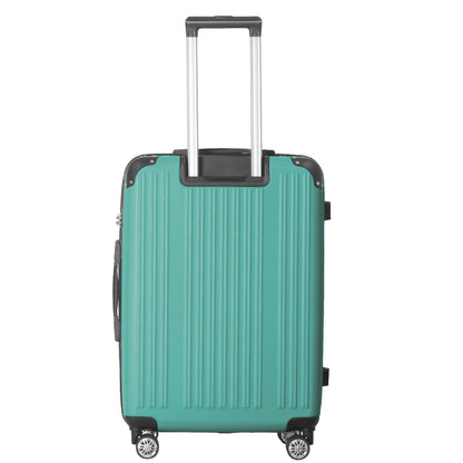 3-Piece Lightweight ABS Hardshell Luggage Set (20", 24", 26") in Fresh Green with Spinner Wheels, TSA Lock, and Adjustable Telescopic Handle - Durable Travel Suitcases