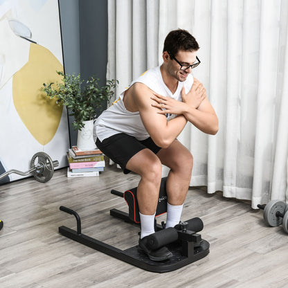 3 in 1 Padded Push Up Sit Up Squat Machine, Home Gym Fitness Equipment, Black