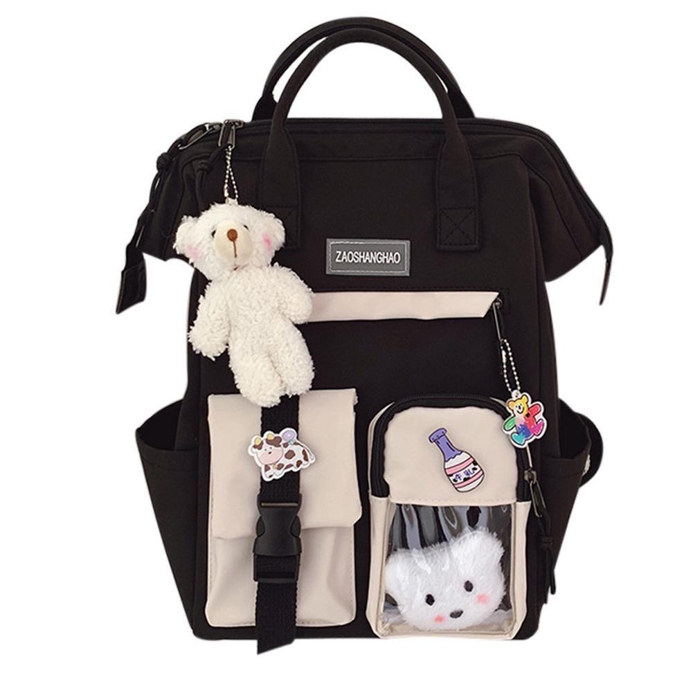 2021 Preppy Purple Backpack Women Waterproof Candy Colors Backpacks Fancy High School Bags for Teenage Girl Cute Travel Rucksack