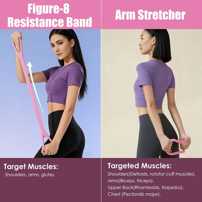 14Pcs Pilates Ring Essentials Kit For Women with Yoga Ball Arm Stretcher 5 Resistant Bands Figure 8 Resistant Band Elastic Band Non-slip Socks Yoga Strap