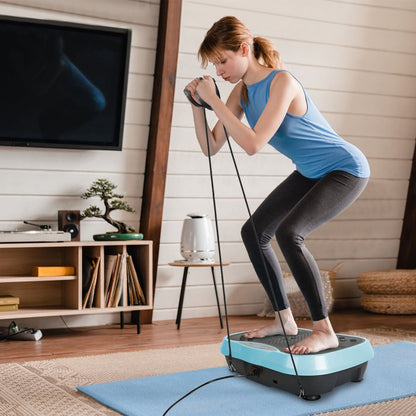 Vibration Exercise Machine With Resistant Bands Remote Control Whole Body Vibration Platform Workout Equipment Home Fitness Training Equipment For Weight Loss Fat Burner