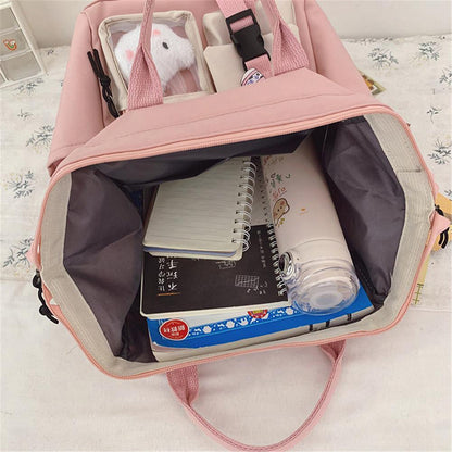 2021 Preppy Purple Backpack Women Waterproof Candy Colors Backpacks Fancy High School Bags for Teenage Girl Cute Travel Rucksack