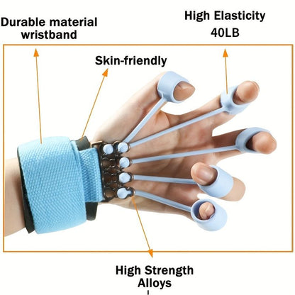 Finger Muscle Resistance Band Strengthener Training Device For Man And Women