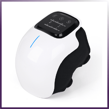 Smart Knee Massager - Wireless Electric Knee Massage Wrap with Pulse Technology, Heat Compress, 15 Intensity Levels & Adjustable Velcro Strap for Home, Office, Gym, Relaxation & Muscle Comfort