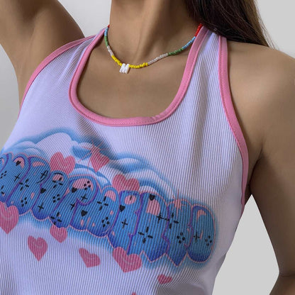 Multicolor Howlite & Acrylic Goldtone 'M' Beaded Choker Necklace