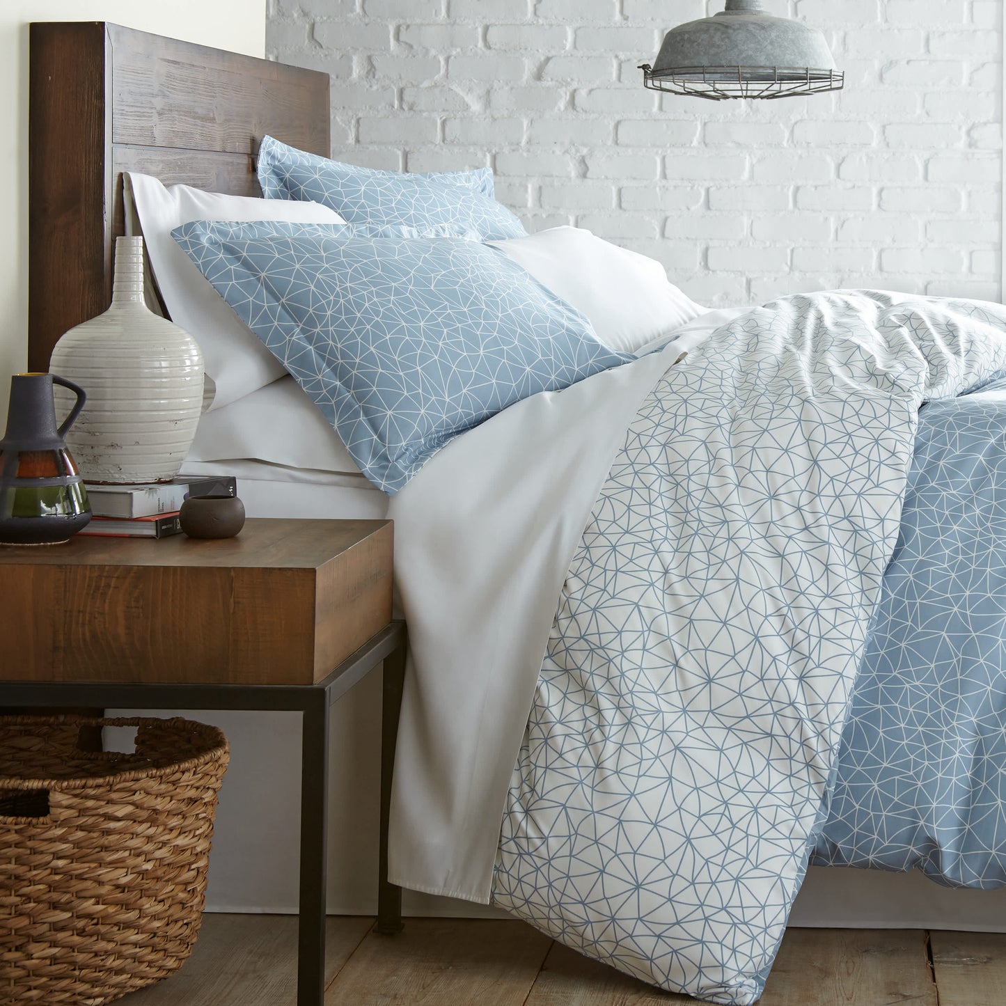 Geometric Maze Blue-