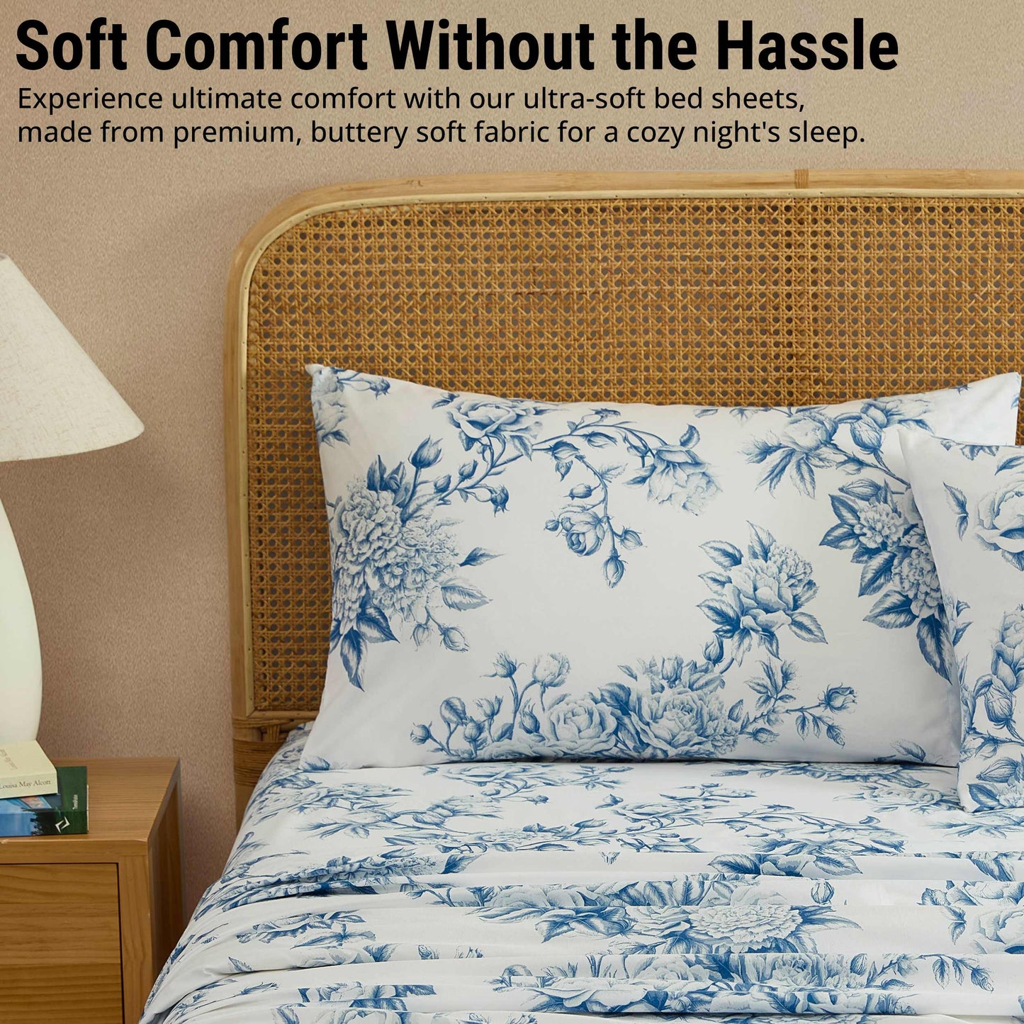 Rose Toile Blue-