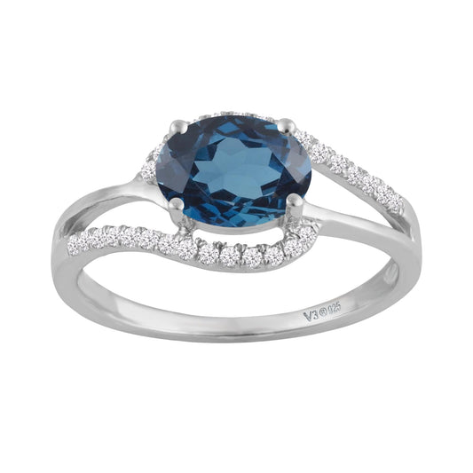 Blue, White-