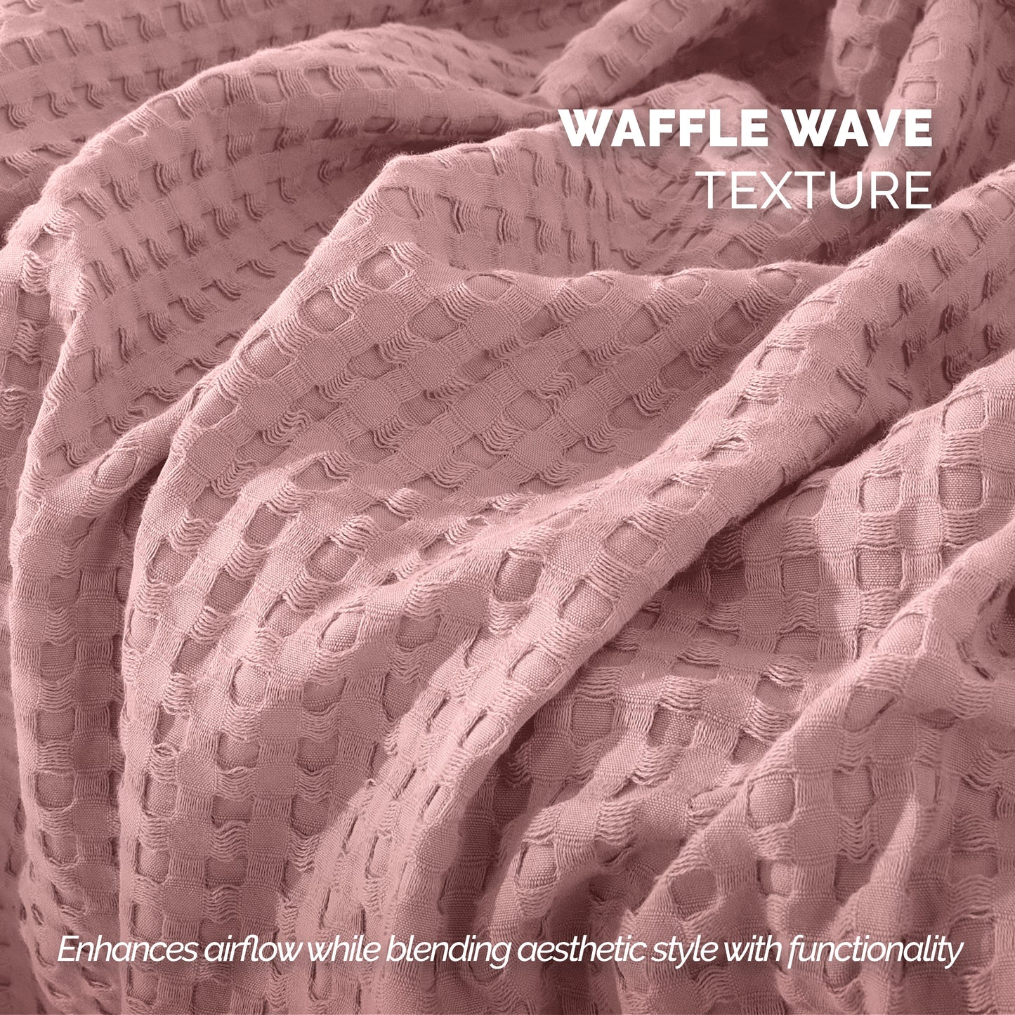 Elegant Comfort Cotton Waffle Blanket