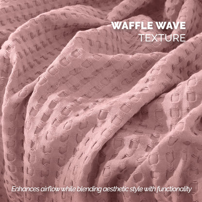 Elegant Comfort Cotton Waffle Blanket