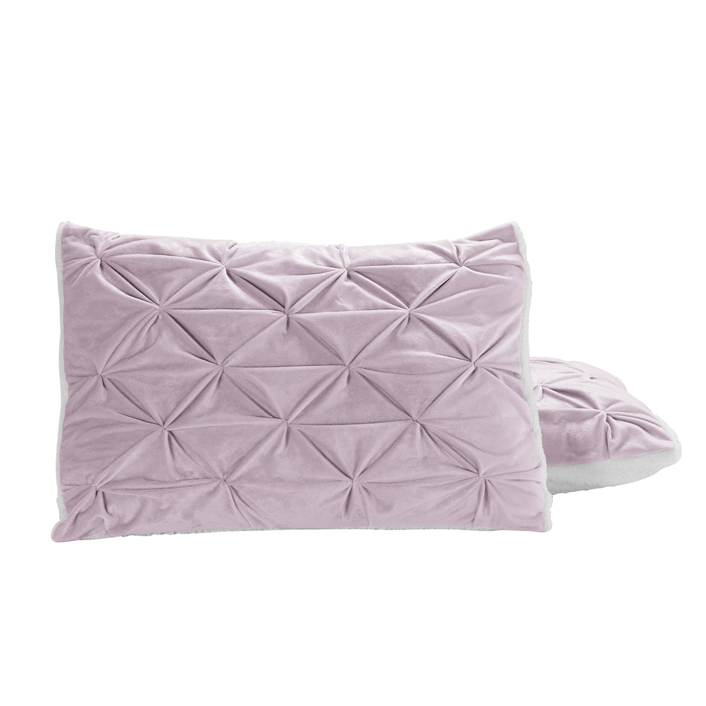 Elegant Comfort 3-Piece Pinch Pleated Micro-Suede Reversible Sherpa - Comforter Set