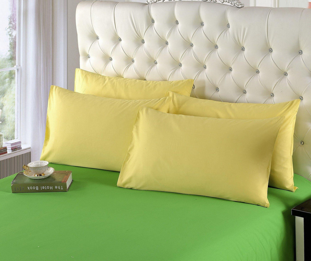 Tache 100% Cotton Solid Banana Yellow Duvet Cover Set (2-3PDUV-YB)