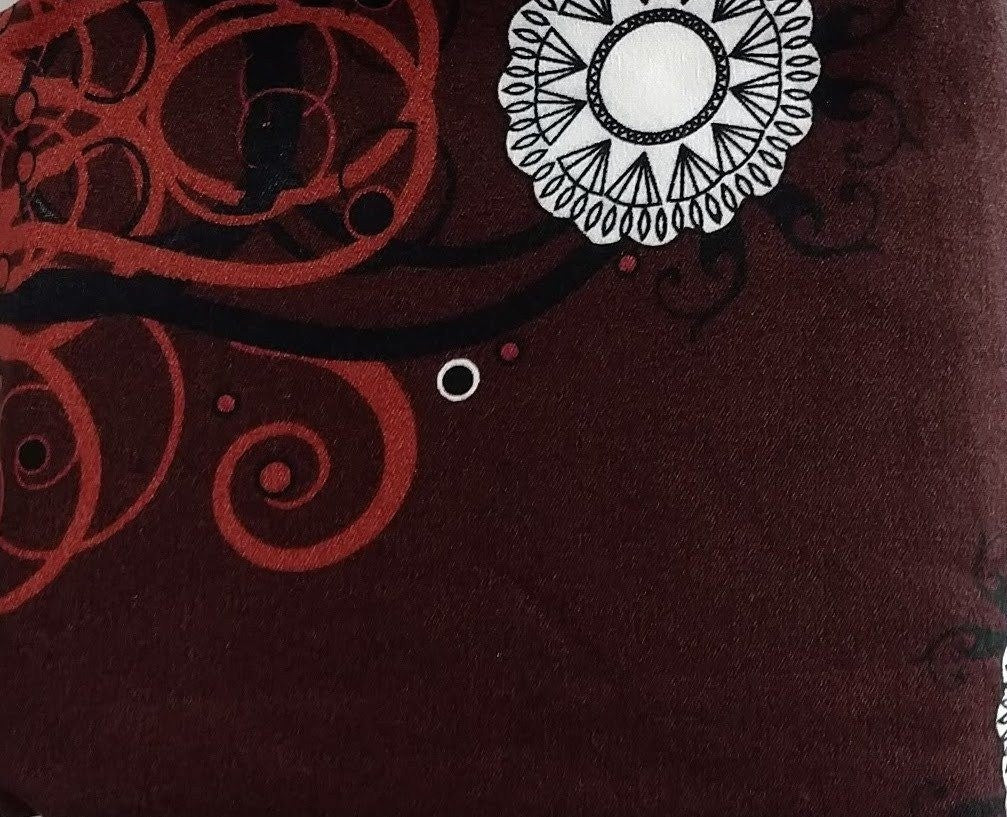 Tache Burgundy Palace Paisley Medallion Duvet Cover Twin (2810)