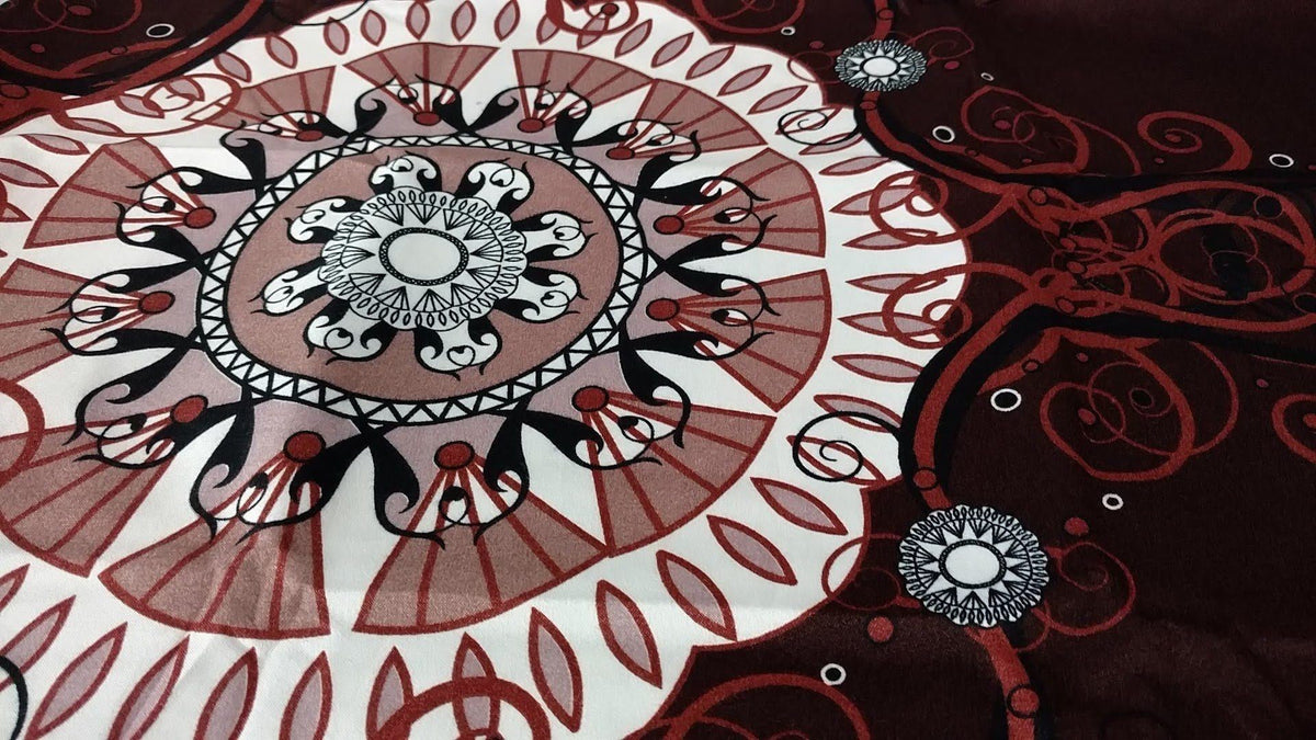 Tache Burgundy Palace Paisley Medallion Duvet Cover Twin (2810)